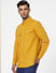 Mustard Linen Blend Shirt_391244+3