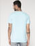 Light Blue Logo Print Crew Neck T-shirt_391248+5