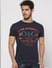 Blue Graphic Print Crew Neck T-shirt_391250+2