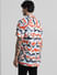 Orange Printed Short Sleeves Shirt_410044+4