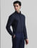 Navy Blue Formal Full Sleeves Shirt_410046+3