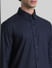 Navy Blue Formal Full Sleeves Shirt_410046+5