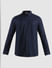 Navy Blue Formal Full Sleeves Shirt_410046+7