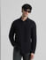 Black Crinkle Weave Shirt_410050+1