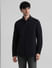 Black Crinkle Weave Shirt_410050+2