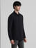 Black Crinkle Weave Shirt_410050+3