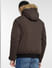 Dark Brown Fur Hood Casual Jacket_398012+4