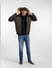 Dark Brown Fur Hood Casual Jacket_398012+6