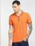 Orange Logo Print Polo T-shirt_398015+2