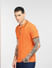 Orange Logo Print Polo T-shirt_398015+3