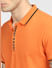 Orange Logo Print Polo T-shirt_398015+5