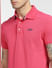 Pink Logo Print Polo T-shirt_398017+5
