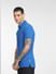 Blue Logo Print Polo T-shirt_398018+3