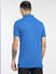 Blue Logo Print Polo T-shirt_398018+4