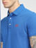 Blue Logo Print Polo T-shirt_398018+5