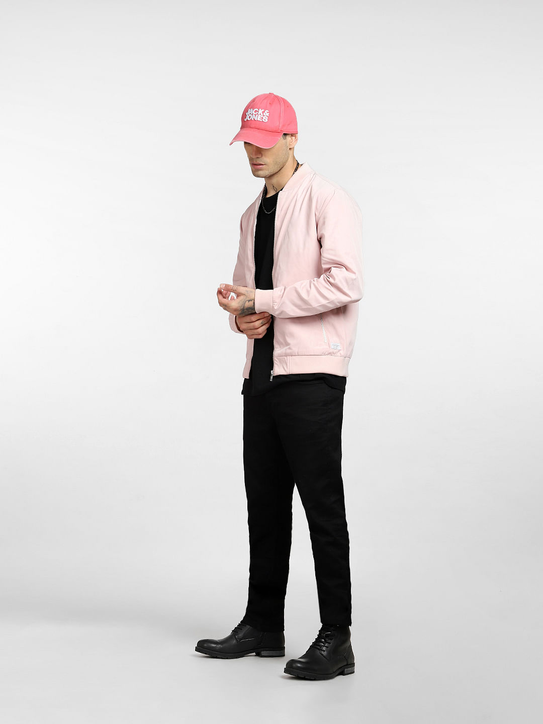 Light pink bomber 2025 jacket mens