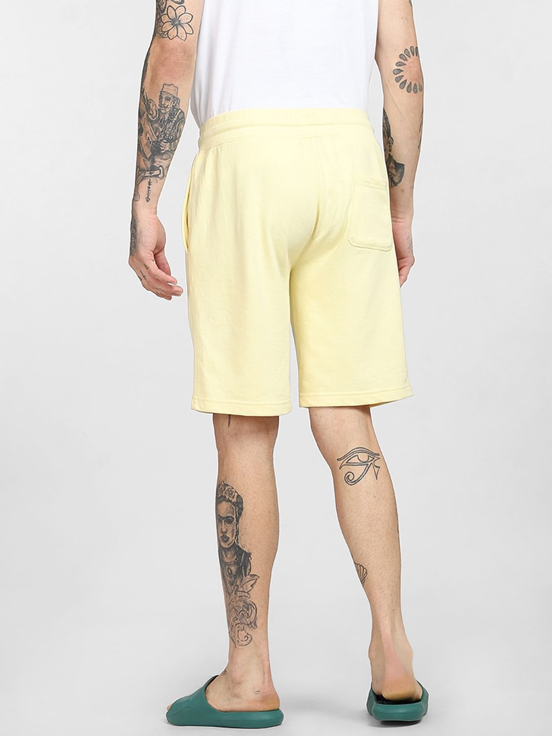 Yellow sweatshorts on sale