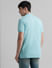Blue Contrast Inner Neck Polo T-shirt_408400+4