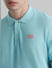 Blue Contrast Inner Neck Polo T-shirt_408400+5