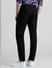 Black Mid Rise Twill Trousers_408407+3