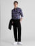 Black Mid Rise Twill Trousers_408407+5