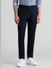 Navy Mid Rise Twill Trousers_408408+1