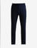 Navy Mid Rise Twill Trousers_408408+6