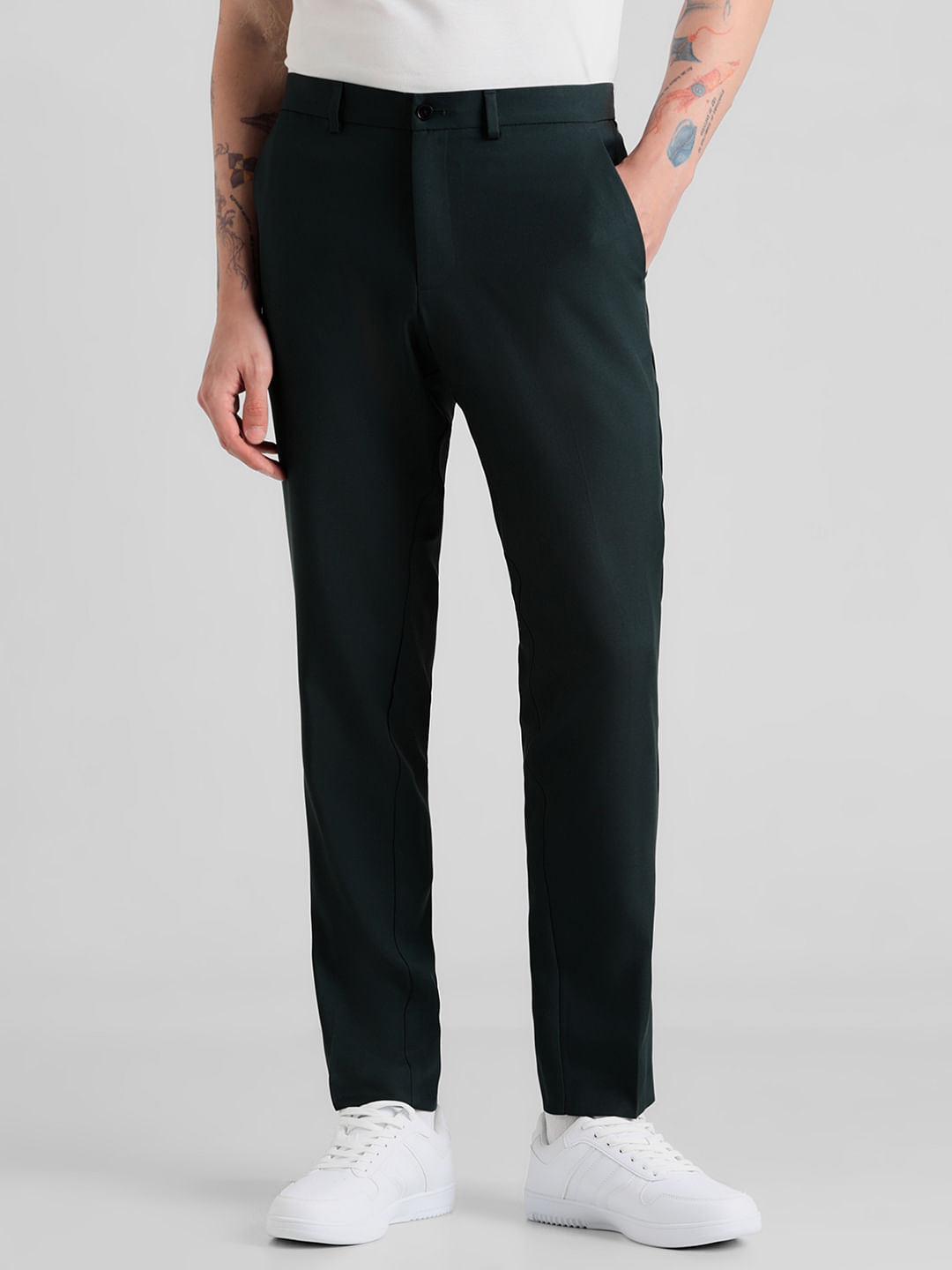 Wide twill trousers - Black - Ladies | H&M