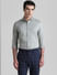 Grey Full Sleeves Solid Shirt_408411+2