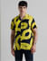 Yellow Abstract Print Short Sleeves Shirt_408412+2