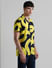 Yellow Abstract Print Short Sleeves Shirt_408412+3