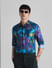 Dark Blue Printed Full Sleeves Shirt_408422+1