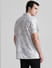 White Abstract Print Short Sleeves Shirt_408423+4