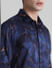 Dark Blue Printed Full Sleeves Shirt_408424+5