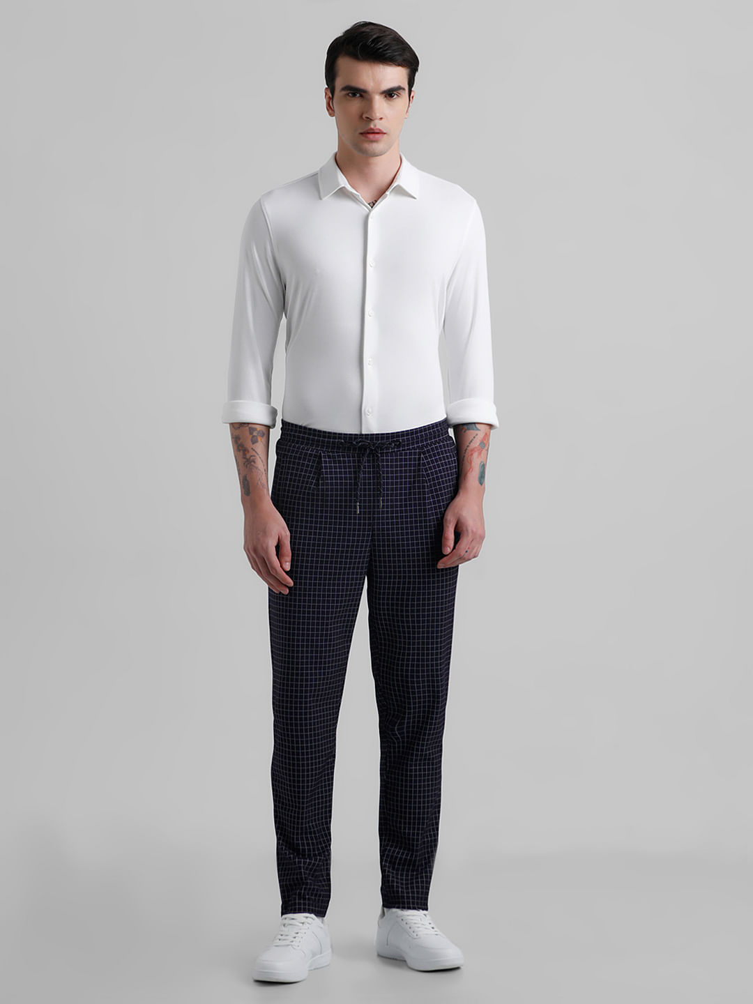 Men's viscose-blend linen shirt with striped pattern | Golden Goose