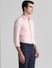 Pink Solid Knitted Shirt_408432+3