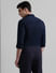 Dark Blue Knitted Full Sleeves Shirt_408433+4