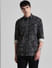 Black Printed Full Sleeves Shirt_408435+2