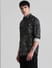Black Printed Full Sleeves Shirt_408435+3