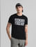 Black Logo Print Crew Neck T-shirt_408439+1