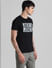 Black Logo Print Crew Neck T-shirt_408439+3