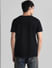 Black Printed Crew Neck T-shirt_408451+4