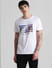 URBAN RACERS by JACK&JONES White Logo Print Crew Neck T-shirt_408454+2