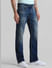 Blue High Rise Washed Bootcut Jeans_408466+2