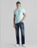 Blue High Rise Washed Bootcut Jeans_408466+5