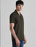 Olive Short Sleeves Shirt_408479+3