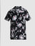 Black Floral Short Sleeves Shirt_408483+7