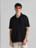 Black Oversized Polo T-shirt_408488+1