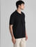 Black Oversized Polo T-shirt_408488+3