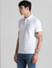 White Ribbed Sleeve Polo T-shirt_408489+3